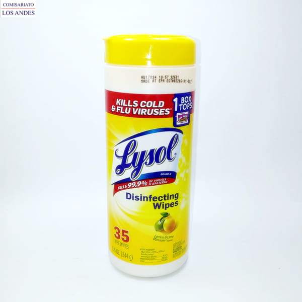 Lysol toallitas desinfectantes 35 ho