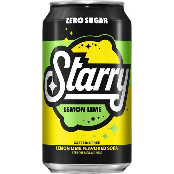 STARRY LEMON LIME FLAVORED ZERO SUGAR 12 OZ
