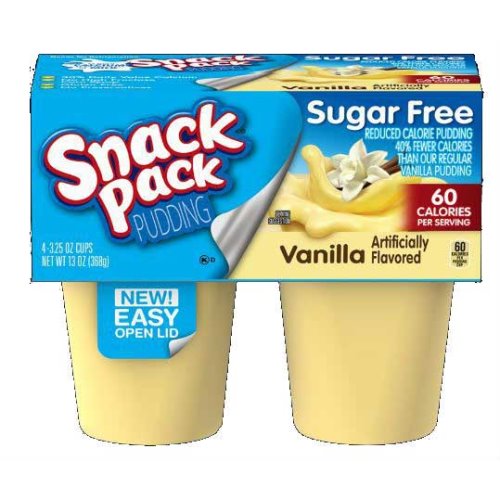 SNACK PACK PUDDING VANILLA SUGAR FREE 4 PK
