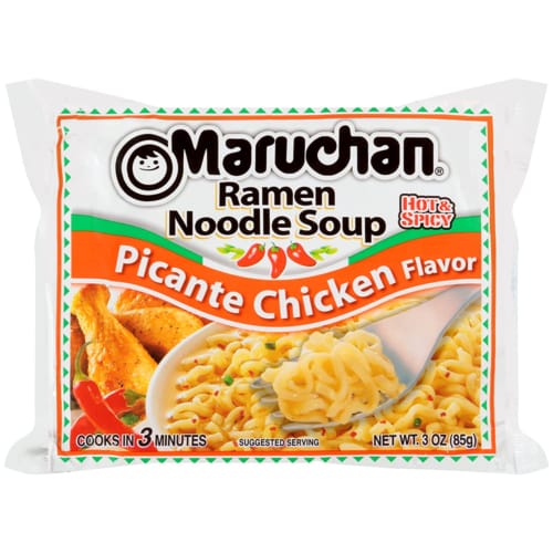 Maruchan ramen noodle soup picante chicken flavor 3 oz