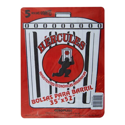 Hercules bolsa negra barril 35x52 5 unds
