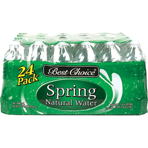Best choice natural spring water 24pk -16.9 oz