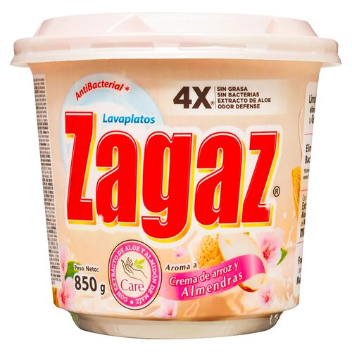 ZAGAZ CREMA DE ARROZ Y ALMENDRAS LAVAPLATOS 850 GR