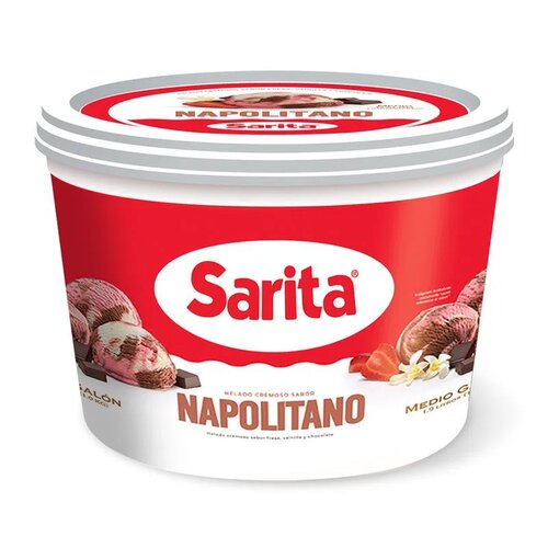 Sarita helado napolitano 1/2 gl