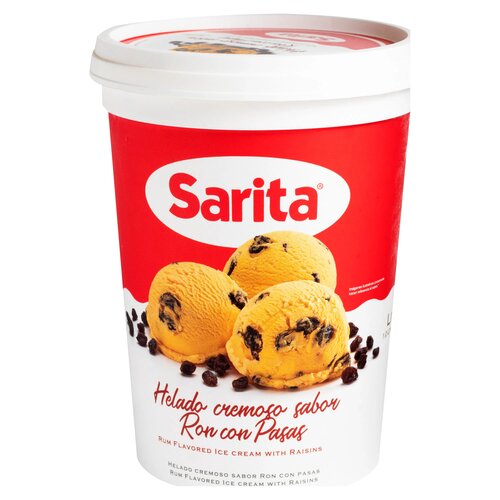 Sarita helado ron con pasas 1 ltr