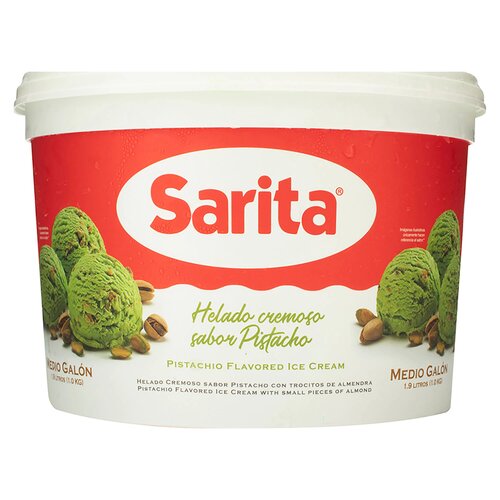 Sarita helado de pistacho 1/2 gl