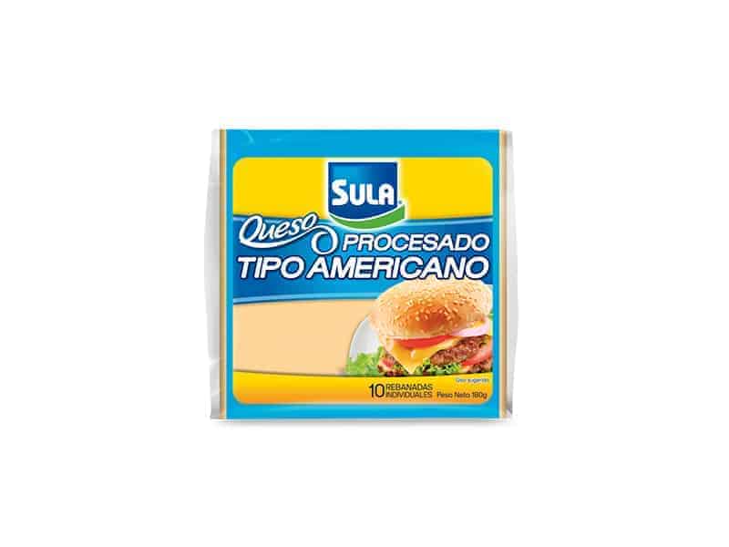 SULA QUESO PROCESADO TIPO AMERICANO 10 REBANADAS