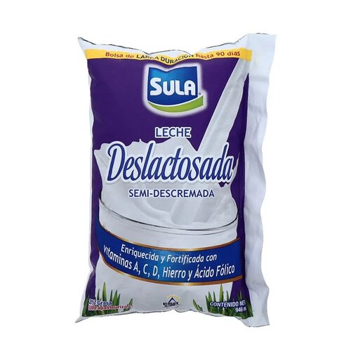 SULA LECHE DESLACTOSADA SEMI DESCREMADA UHT 946 ML