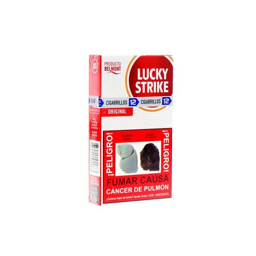 Lucky strike belmont pequeno rojo 12 unds cjd