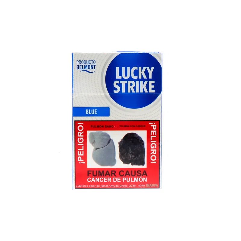 Lucky strike belmont azul cigarros 20 unds cjd
