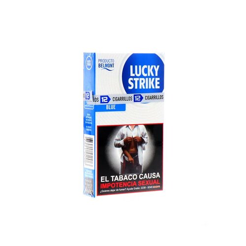 Lucky strike pequeno azul 12 unds cjd