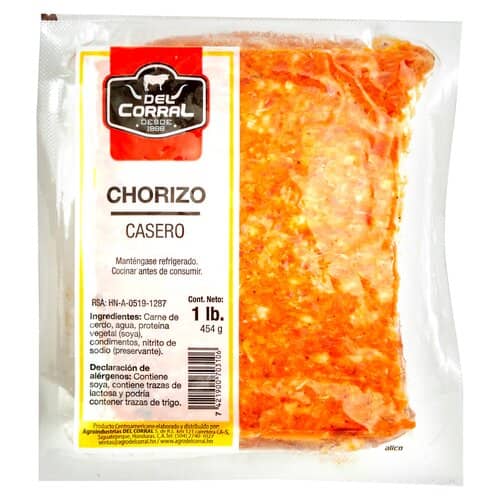 Del corral chorizo casero 1 lb