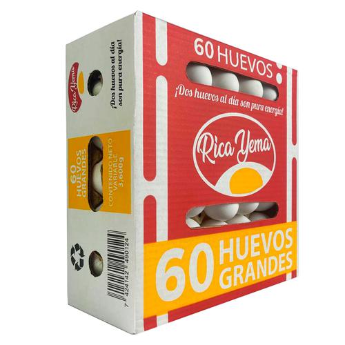 Rica yema huevos 60 unds