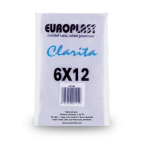 Europlast bolsa clarita 6x12 1/2 libra