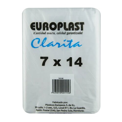 Europlast bolsa clarita 7x14 1/2 lb