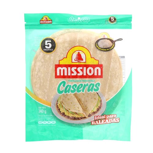 Mission tortilla de trigo estilo caseras 5 und 340 gr