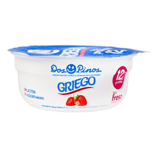 Dos pinos yogurt griego fresa deslactosada 150 gr