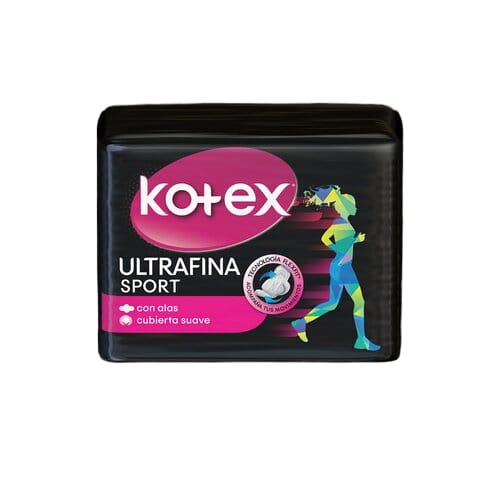 Kotex sport toallas sanitarias con alas 10 unds