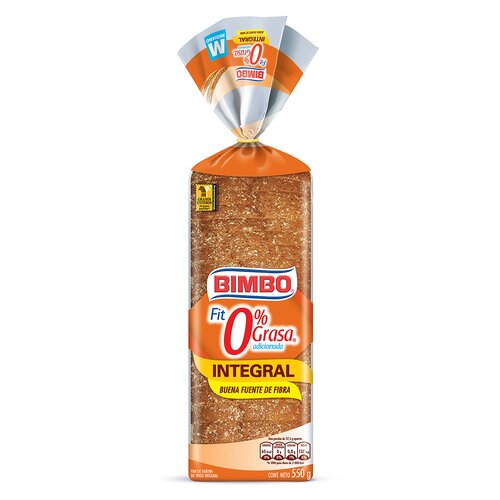 Bimbo pan molde integral 0 grasa mediano