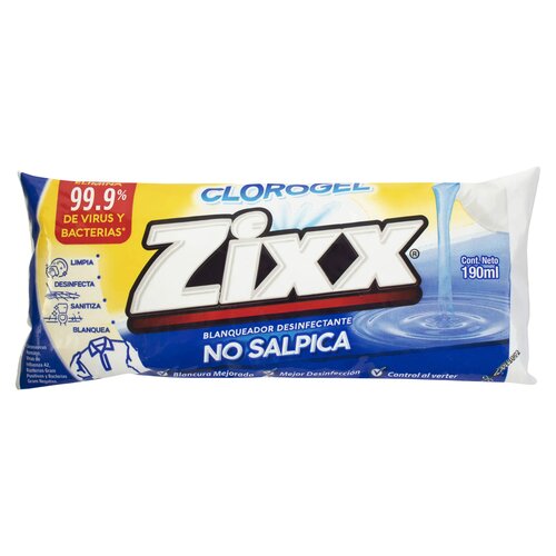ZIXX CLORO EN GEL BLANQUEADOR 190 ML
