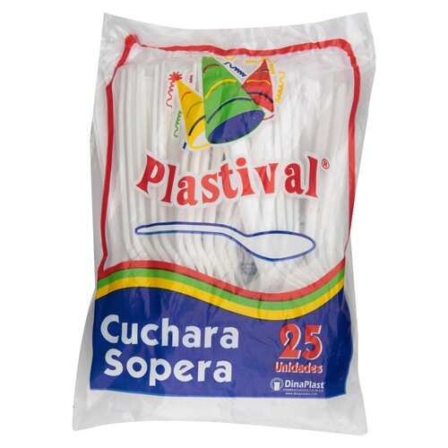 Plastival cucharas 25 unds