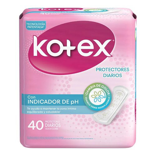 Kotex protectores diarios con indicador de ph 40 unds