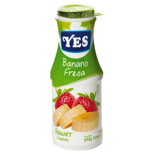 YES YOGURT LIQUIDO BANANA FRESA LIGHT 200 ML