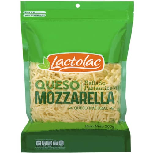 Lactolac mozzarella rallado 200 gr