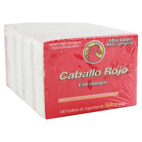 Fosforos extra largos caballo rojo