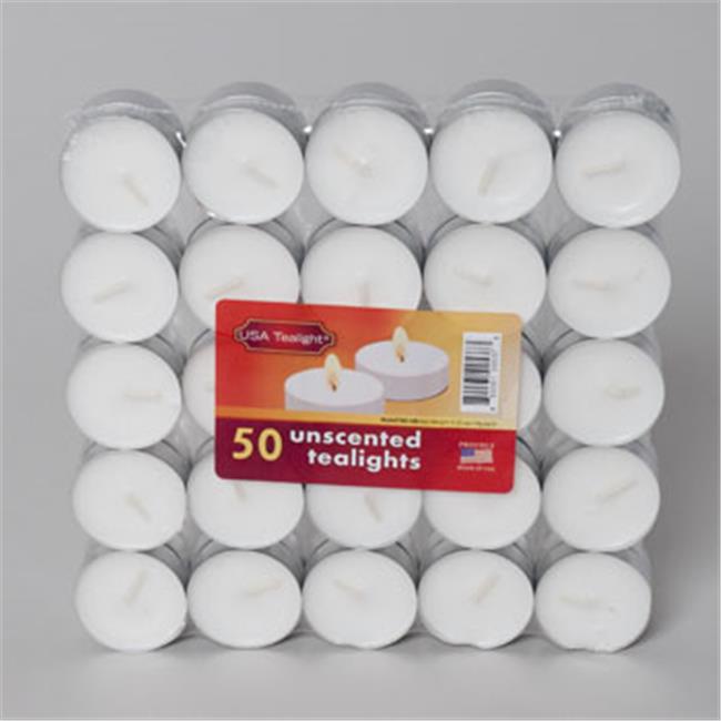 USA TEALIGHT UNSCENTED TEALIGHTS 50 UNDS